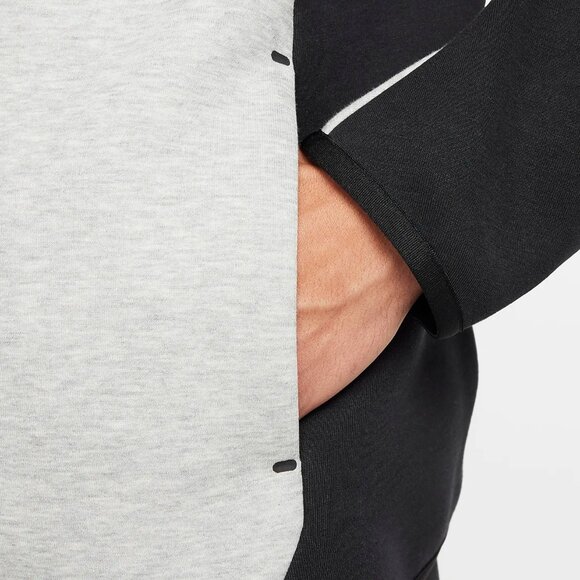 Nike Tech Fleece Windrunner Hoodie Black Dark Grey Heather HV0949-011 Men's XL - Picture 5 of 13